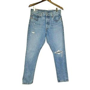 Levi's 501Distressed High Rise Button Fly Jean 29